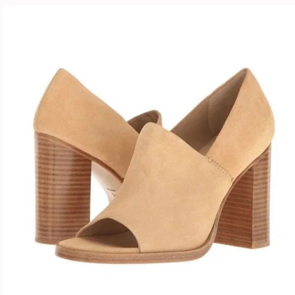 rag & Bone Myra Dune Suede Leather Open Toe Heels